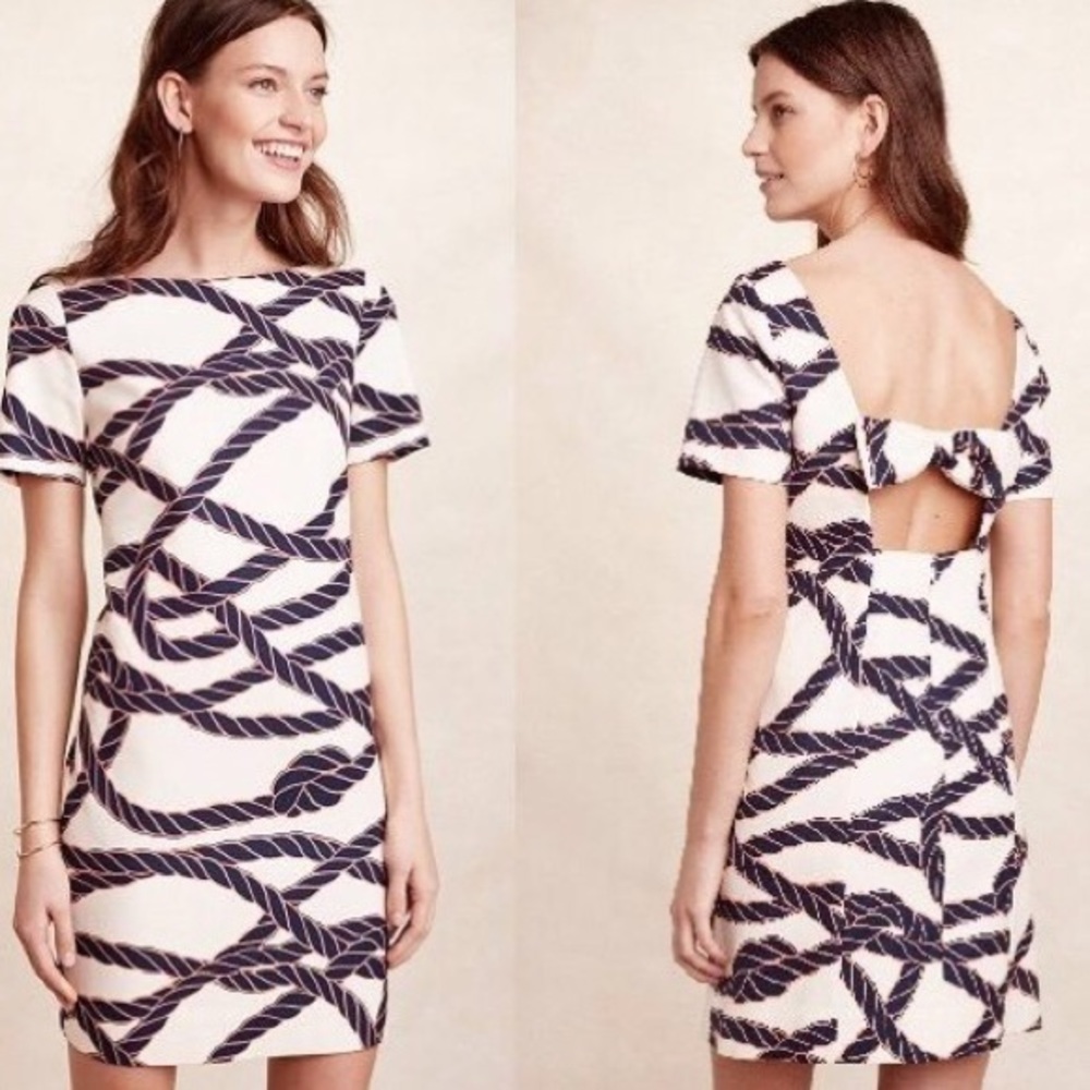 Anthropologie Maeve Tie Rope Dress Size 8